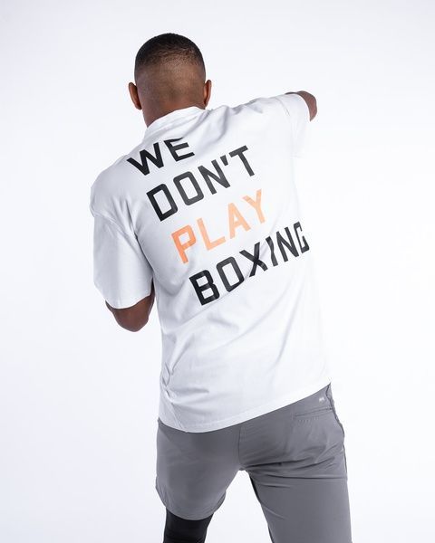 Футболка We Don't Play Boxing Oversized Біла, S