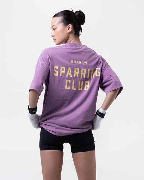 Футболка Sparring Club Oversized Фіолетова, XL