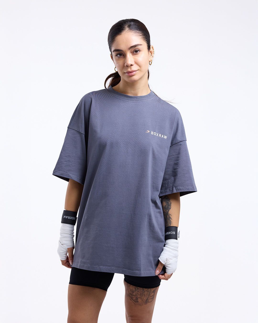 Футболка We Don't Play Boxing Oversized Темно-сіра, XS