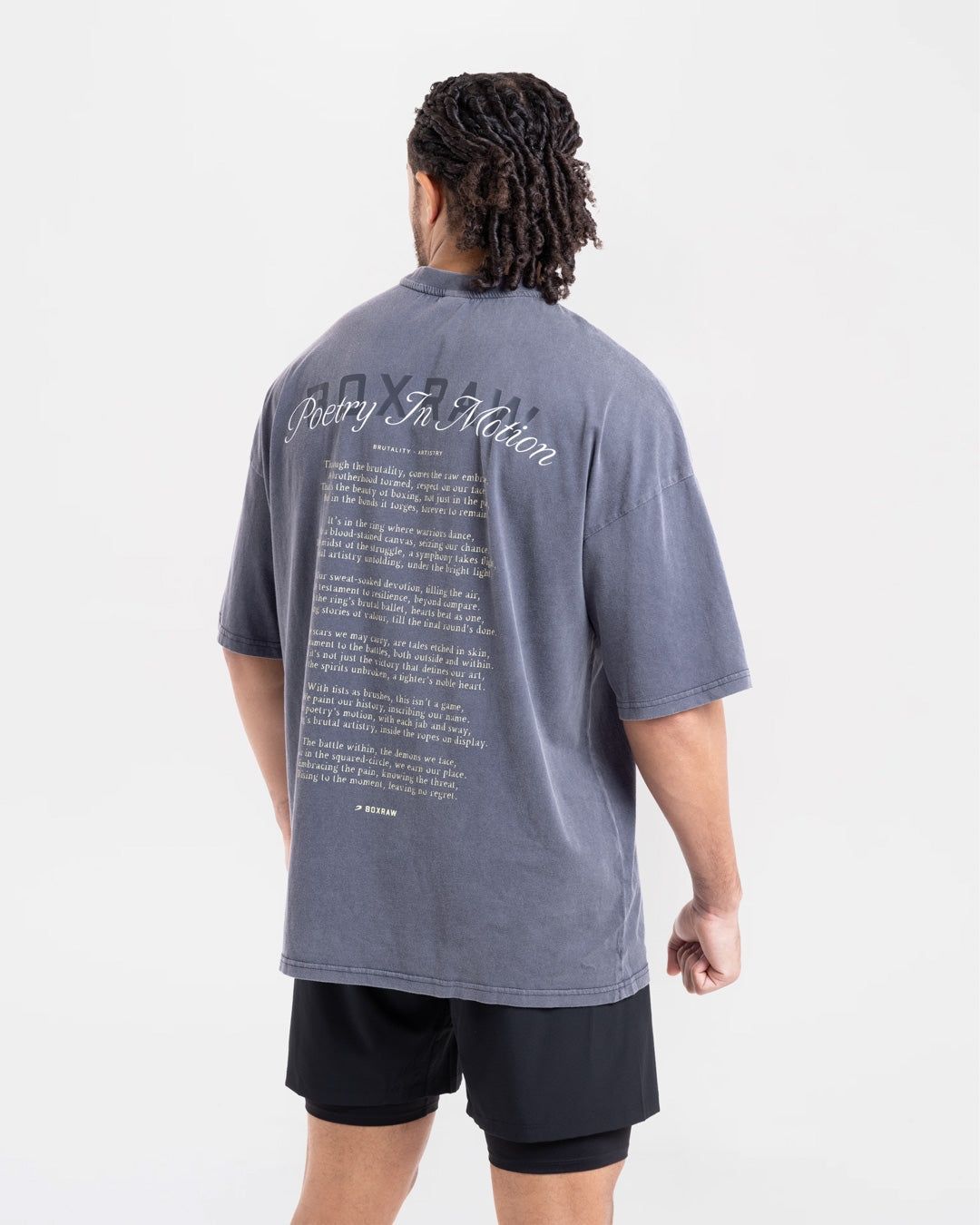 Футболка Poetry In Motion Oversized Темно-синя, S