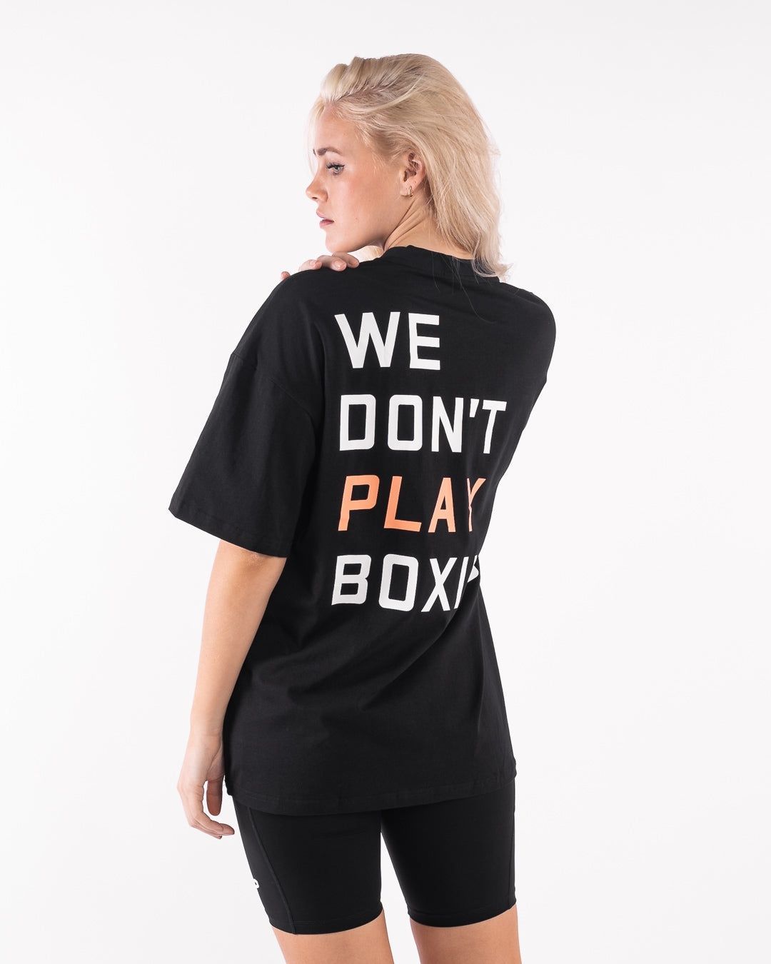 Футболка We Don't Play Boxing Oversized Чорна, S