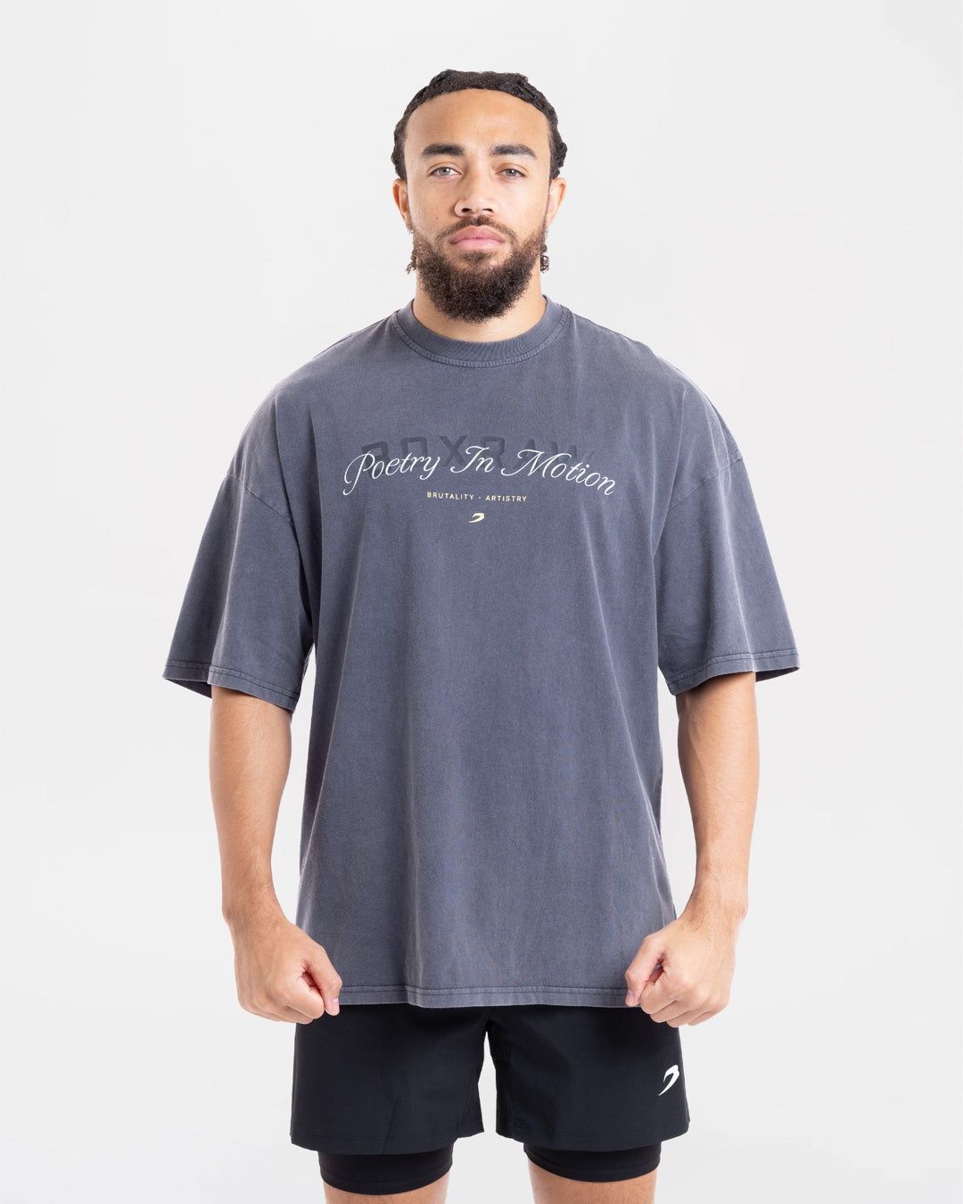 Футболка Poetry In Motion Oversized Темно-синя, M