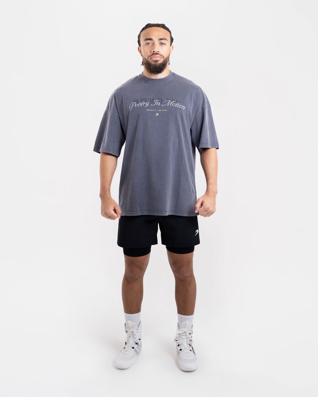 Футболка Poetry In Motion Oversized Темно-синя, M