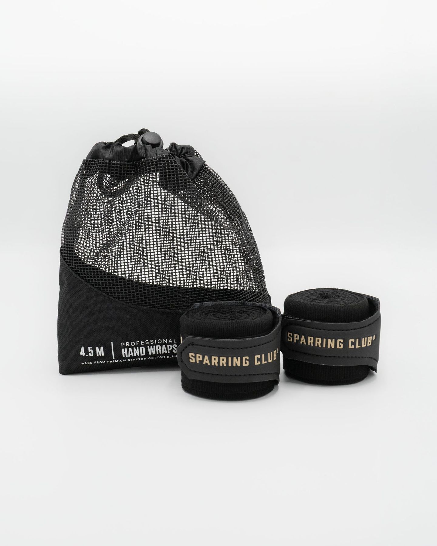 Бинти для боксу 4.5m BOXRAW Sparring Club&reg; Чорні