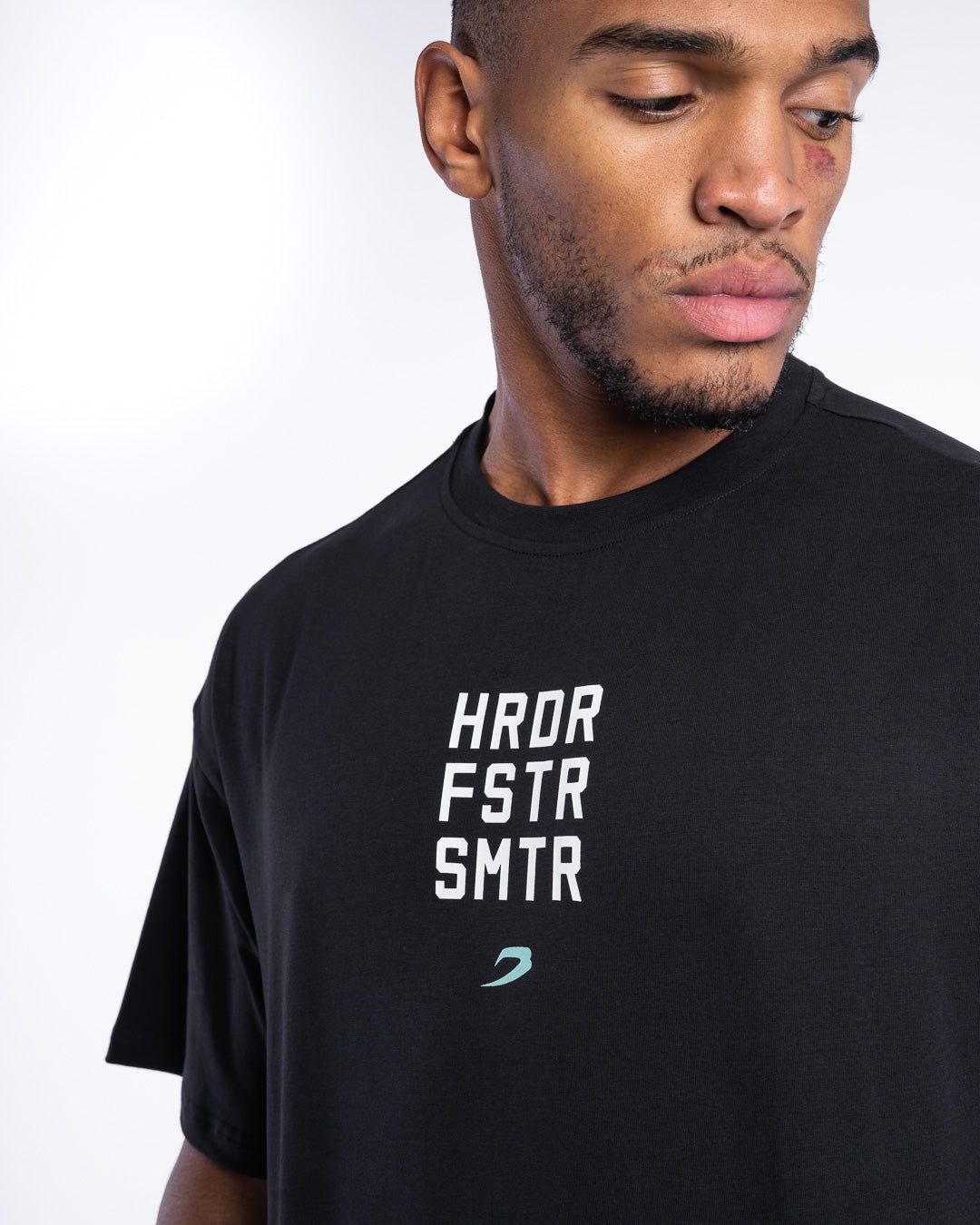 Футболка HRDR FSTR SMTR Oversized Чорна, S