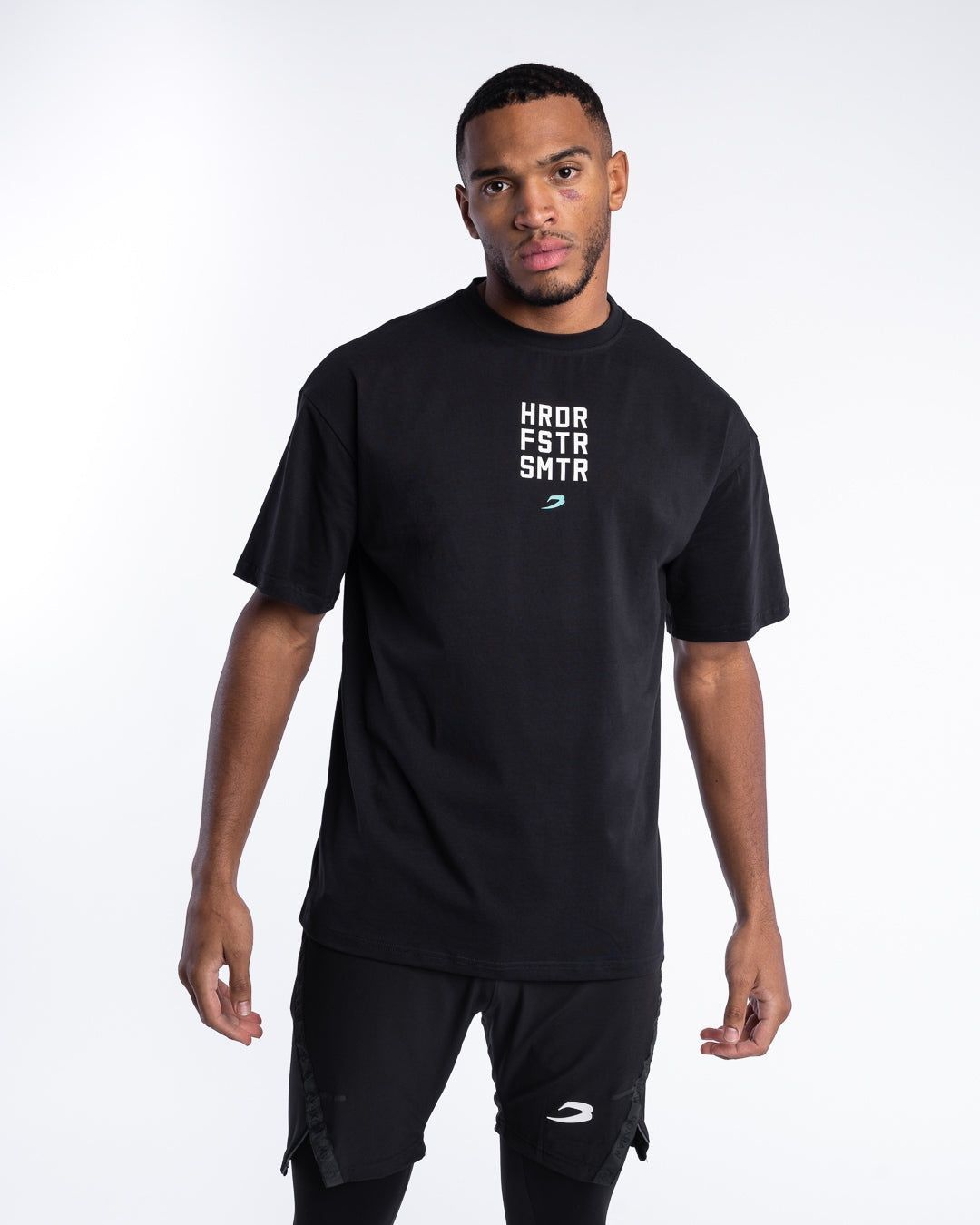 Футболка HRDR FSTR SMTR Oversized Чорна, S