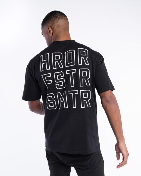 Футболка HRDR FSTR SMTR Oversized Чорна, S