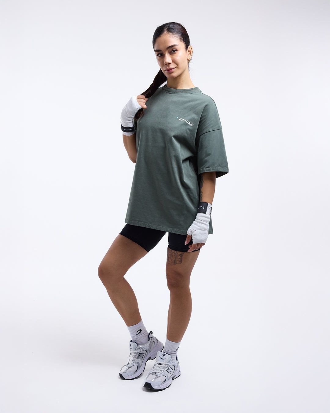 Футболка We Don't Play Boxing Oversized Зелена, XL