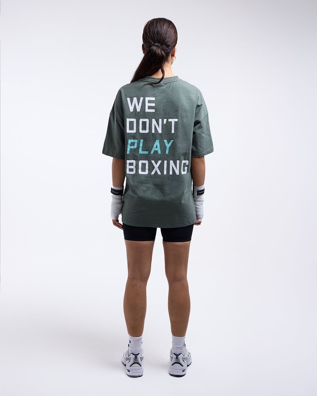 Футболка We Don't Play Boxing Oversized Зелена, XL