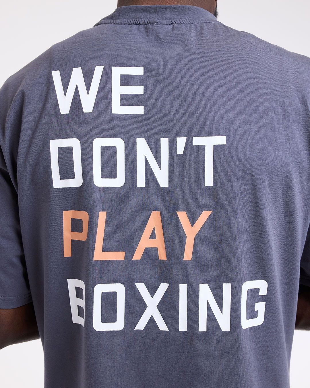 Футболка We Don't Play Boxing Oversized Темно-сіра, XS