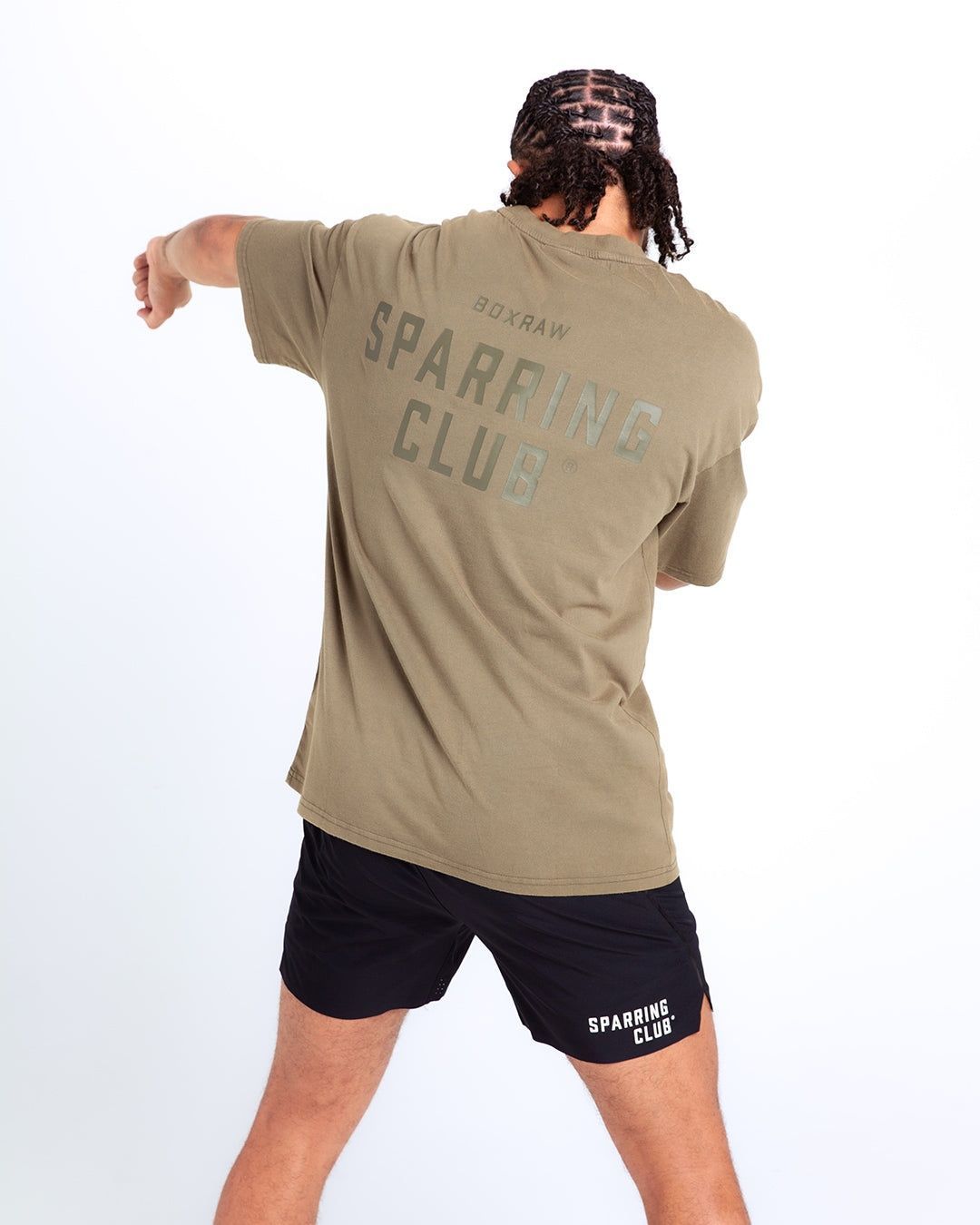 Футболка Sparring Club Oversized - Оливкова, XS