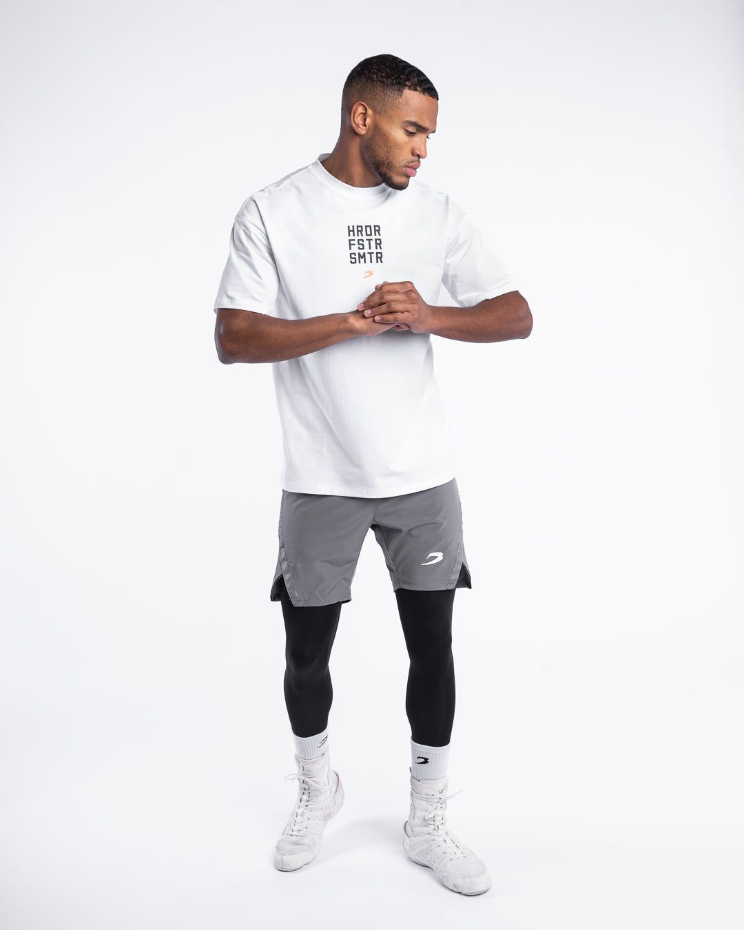 Футболка HRDR FSTR SMTR Oversized Біла, S