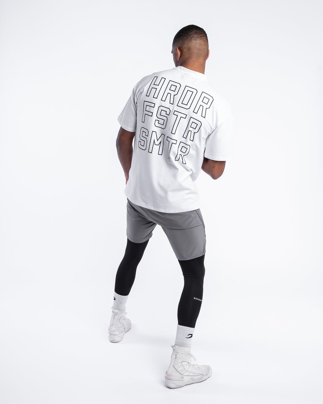 Футболка HRDR FSTR SMTR Oversized Біла, S
