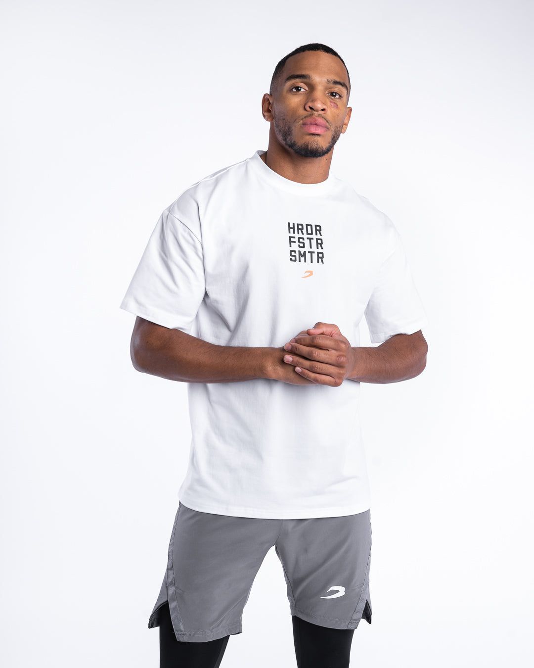 Футболка HRDR FSTR SMTR Oversized Біла, S