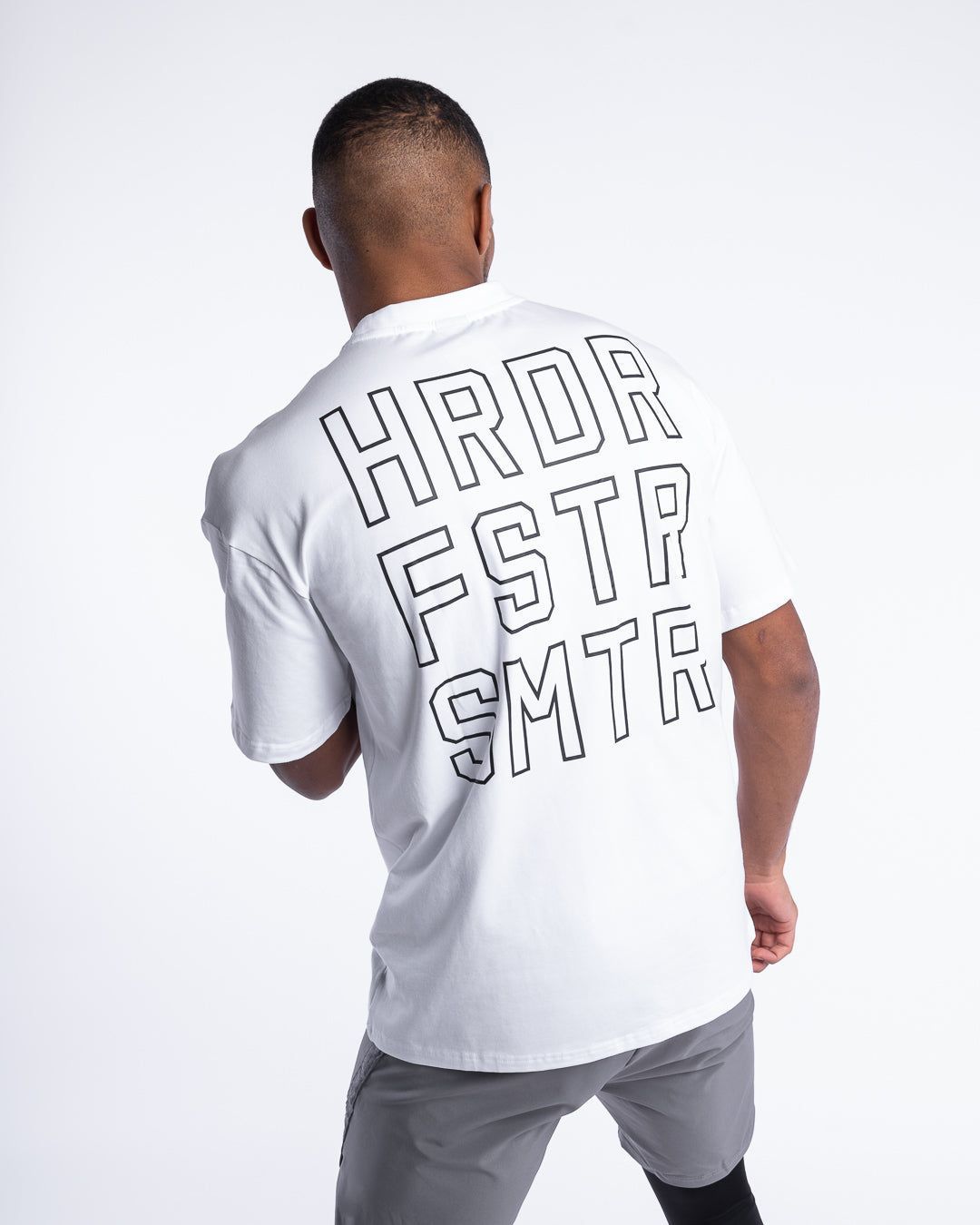Футболка HRDR FSTR SMTR Oversized Біла, S