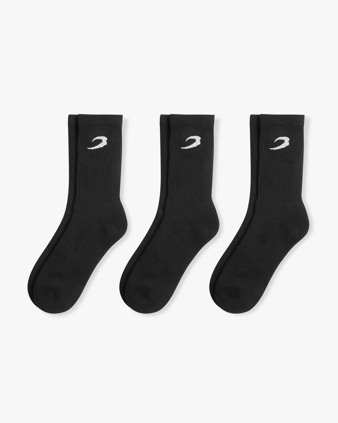 Шкарпетки BOXRAW Crew (3 Пари) Чорні, S