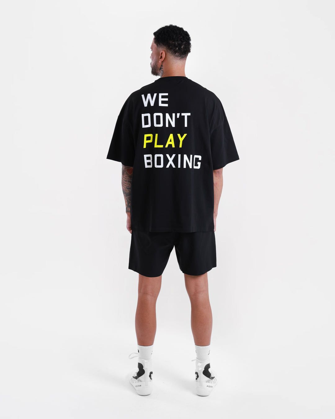 Футболка We Don't Play Boxing Чорний/Жовтий, S