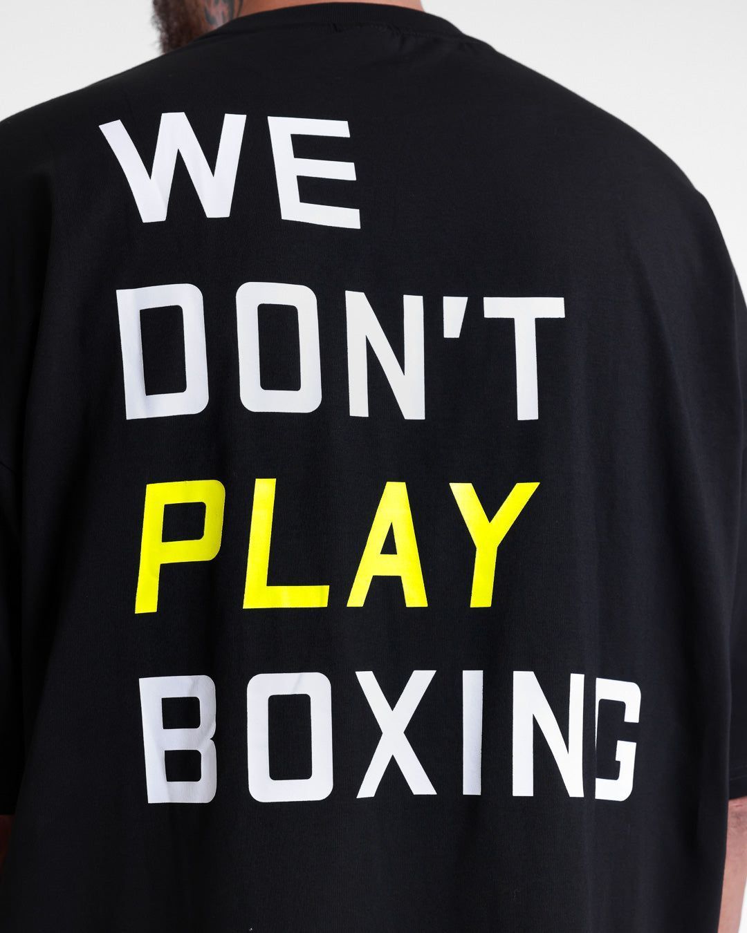Футболка We Don't Play Boxing Чорний/Жовтий, S