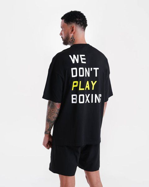 Футболка We Don't Play Boxing Чорний/Жовтий, S