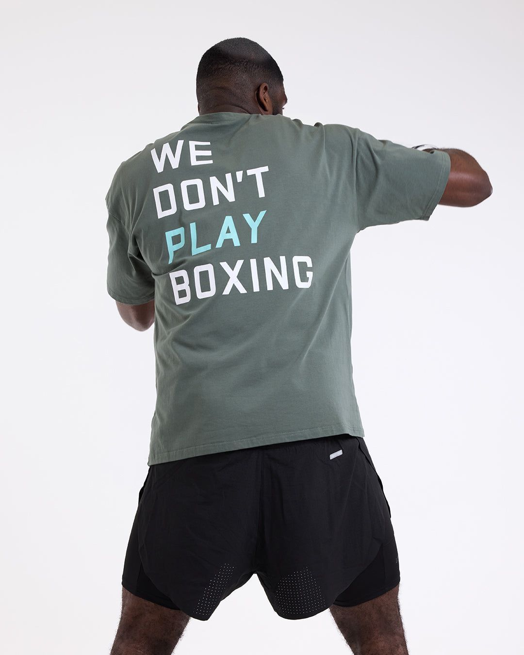 Футболка We Don't Play Boxing Oversized Зелена, M