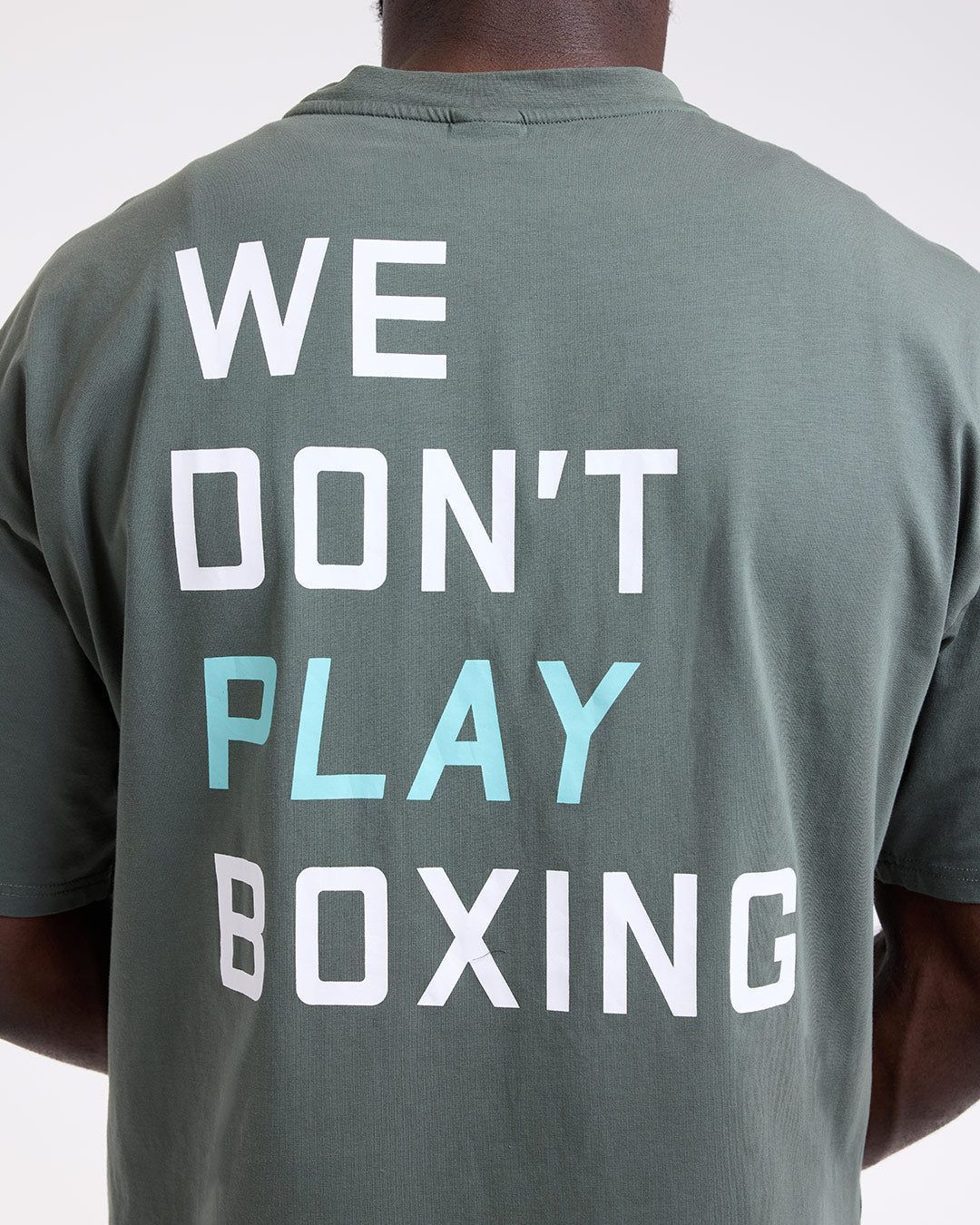Футболка We Don't Play Boxing Oversized Зелена, M