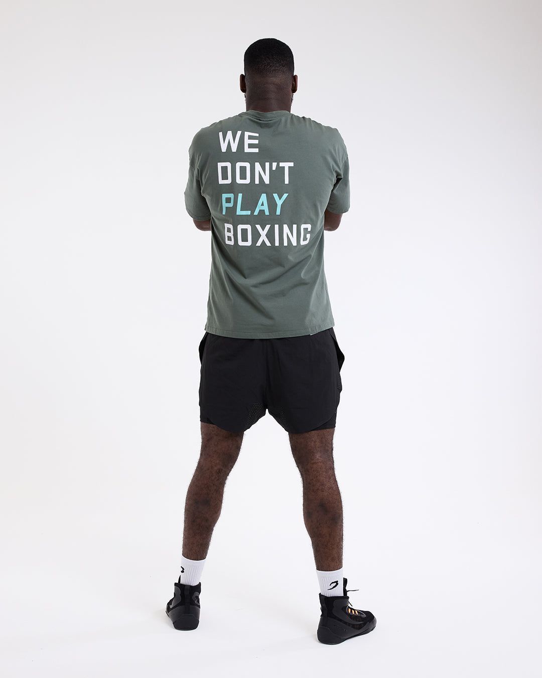 Футболка We Don't Play Boxing Oversized Зелена, M