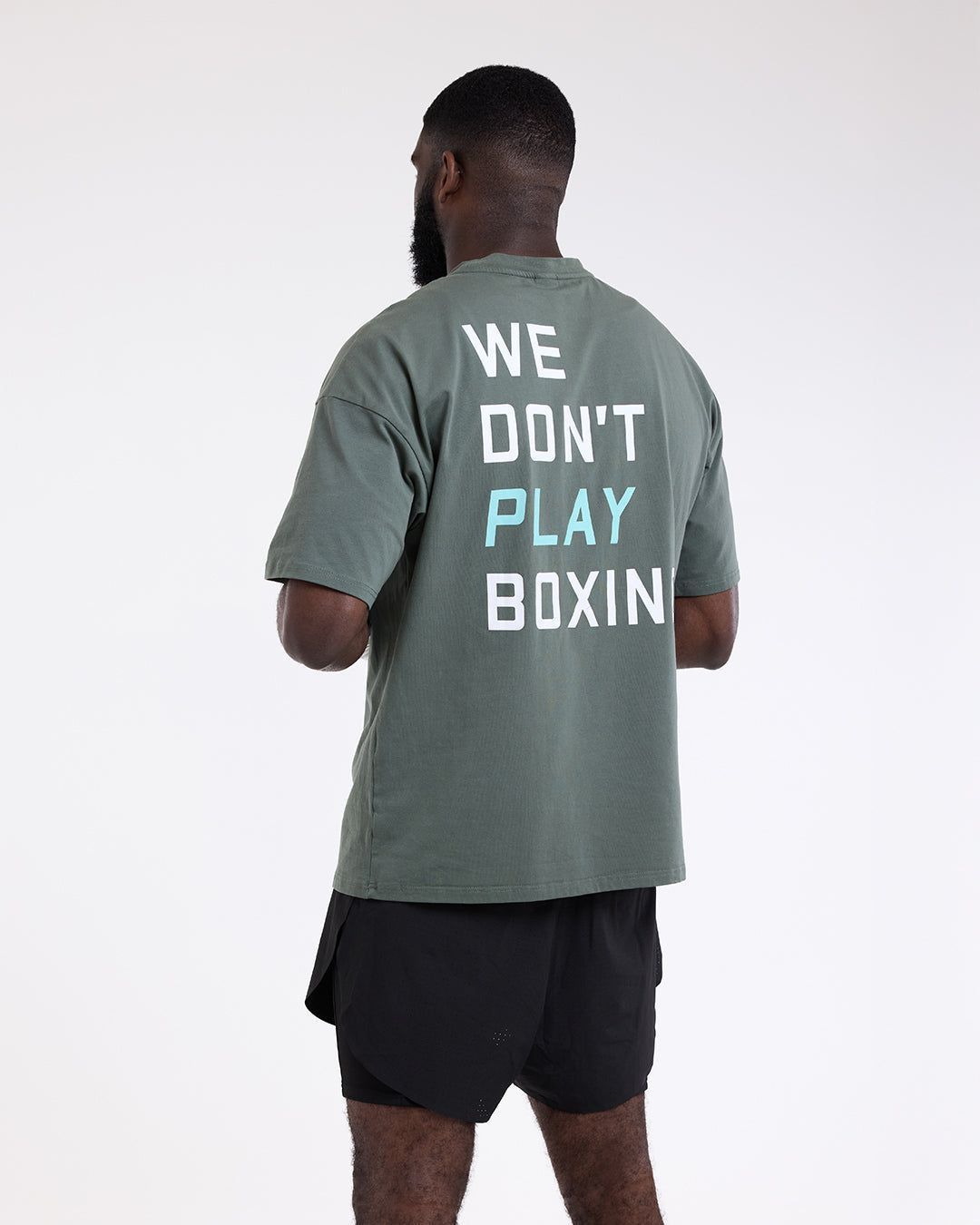 Футболка We Don't Play Boxing Oversized Зелена, M