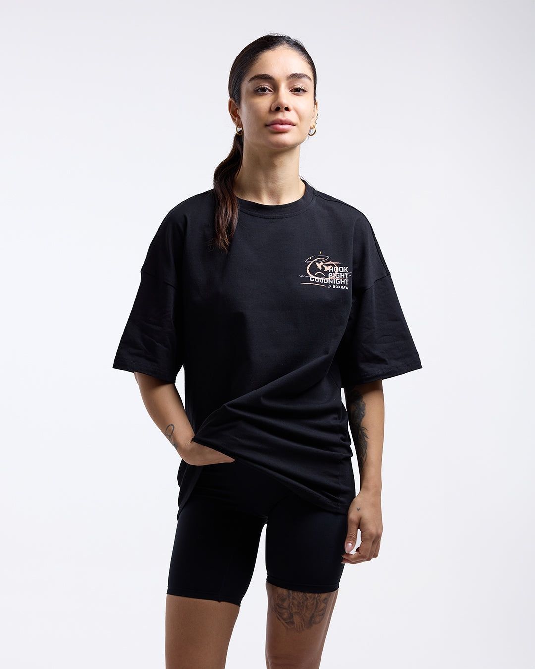 Футболка Hook Right Goodnight Oversized Чорна, XS