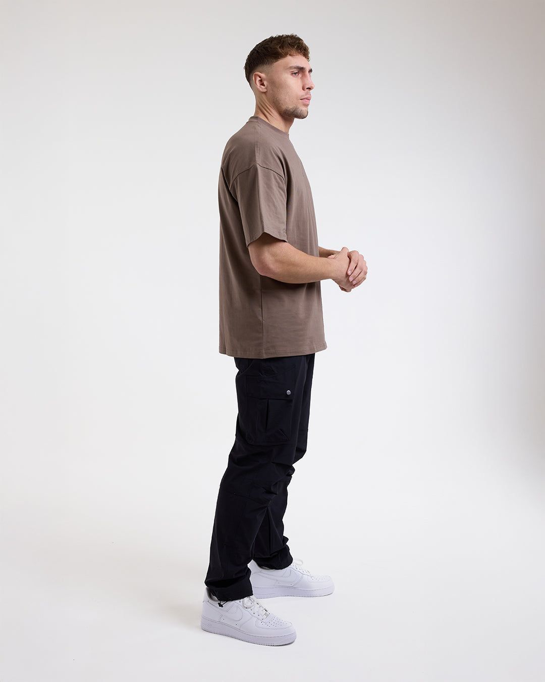 Футболка Lineal Oversized Коричнева, XS