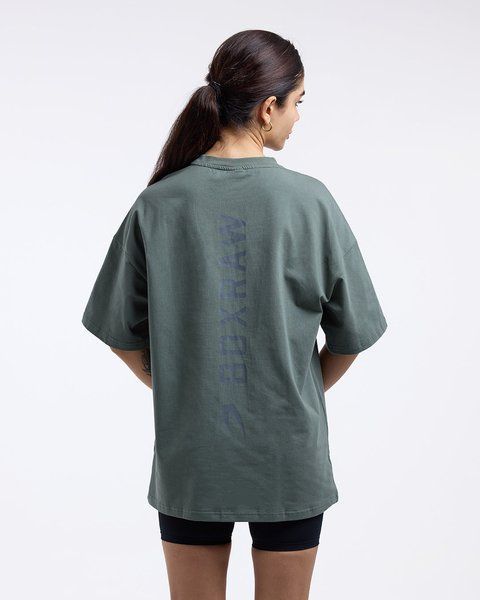 Футболка Lineal Oversized Зелена, L