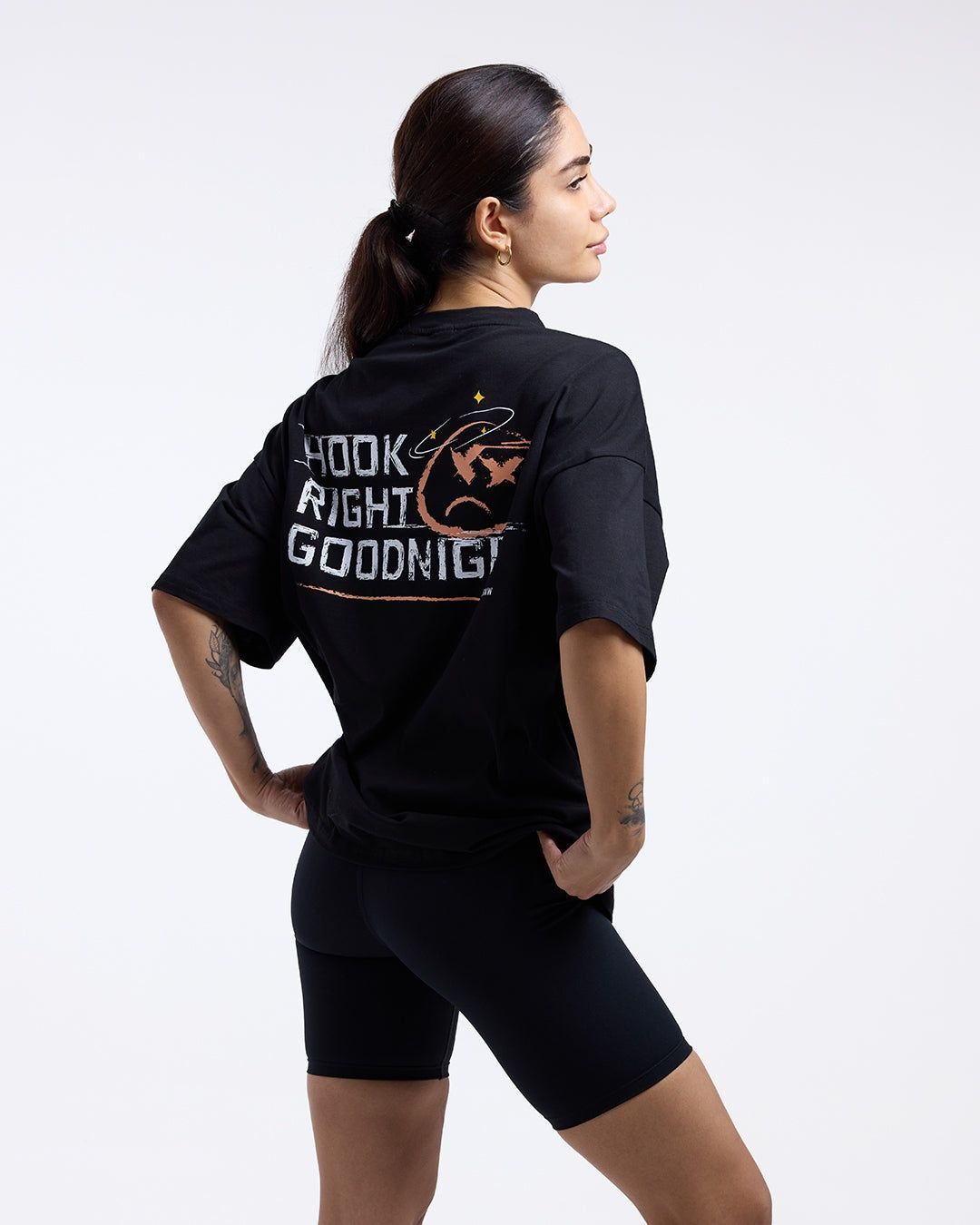 Футболка Hook Right Goodnight Oversized Чорна, S