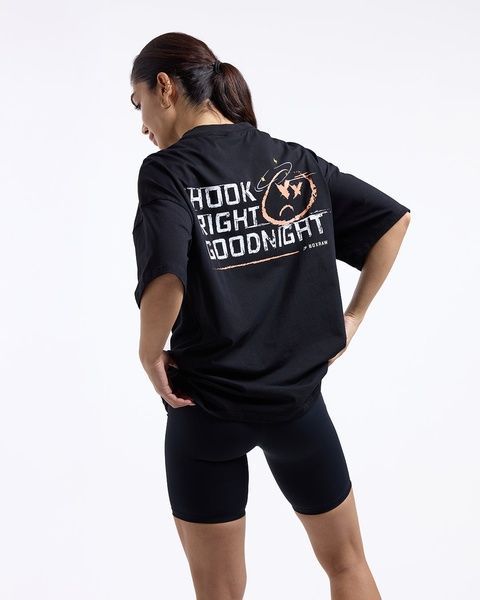 Футболка Hook Right Goodnight Oversized Чорна, S