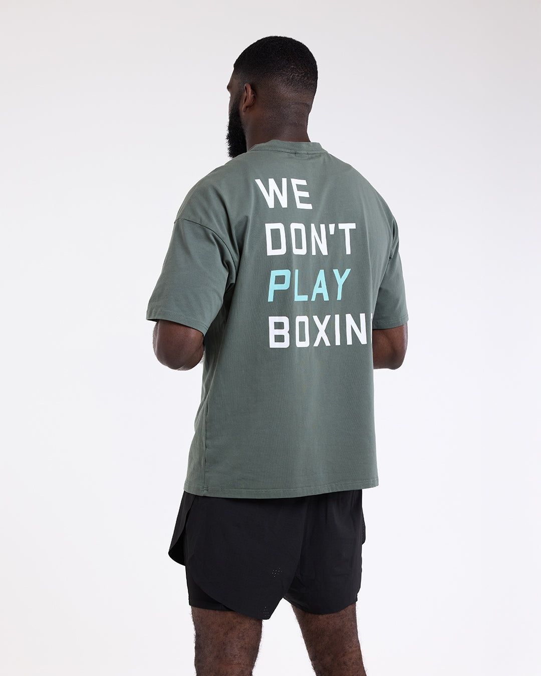 Футболка We Don't Play Boxing Oversized Зелена, XL