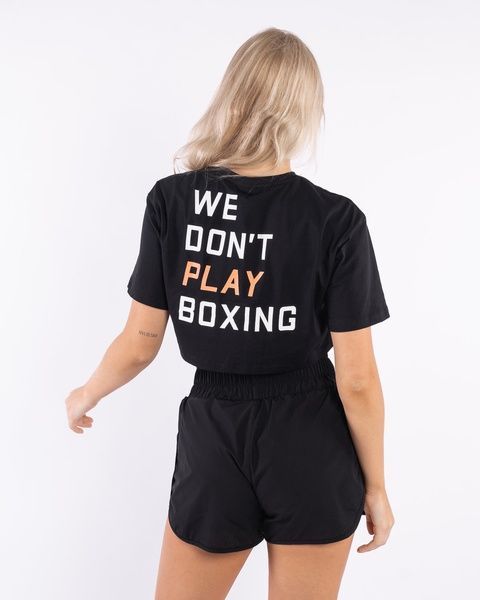 Кроп-топ We Don't Play Boxing - Чорний, XS