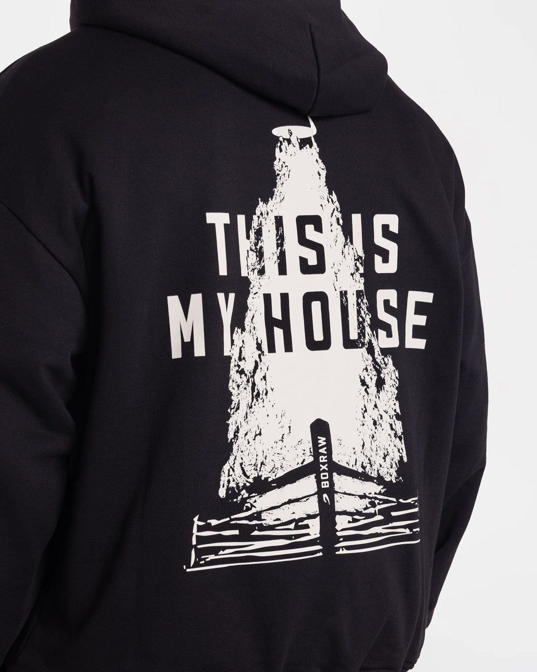 Худі This Is My House Oversized Чорне, S