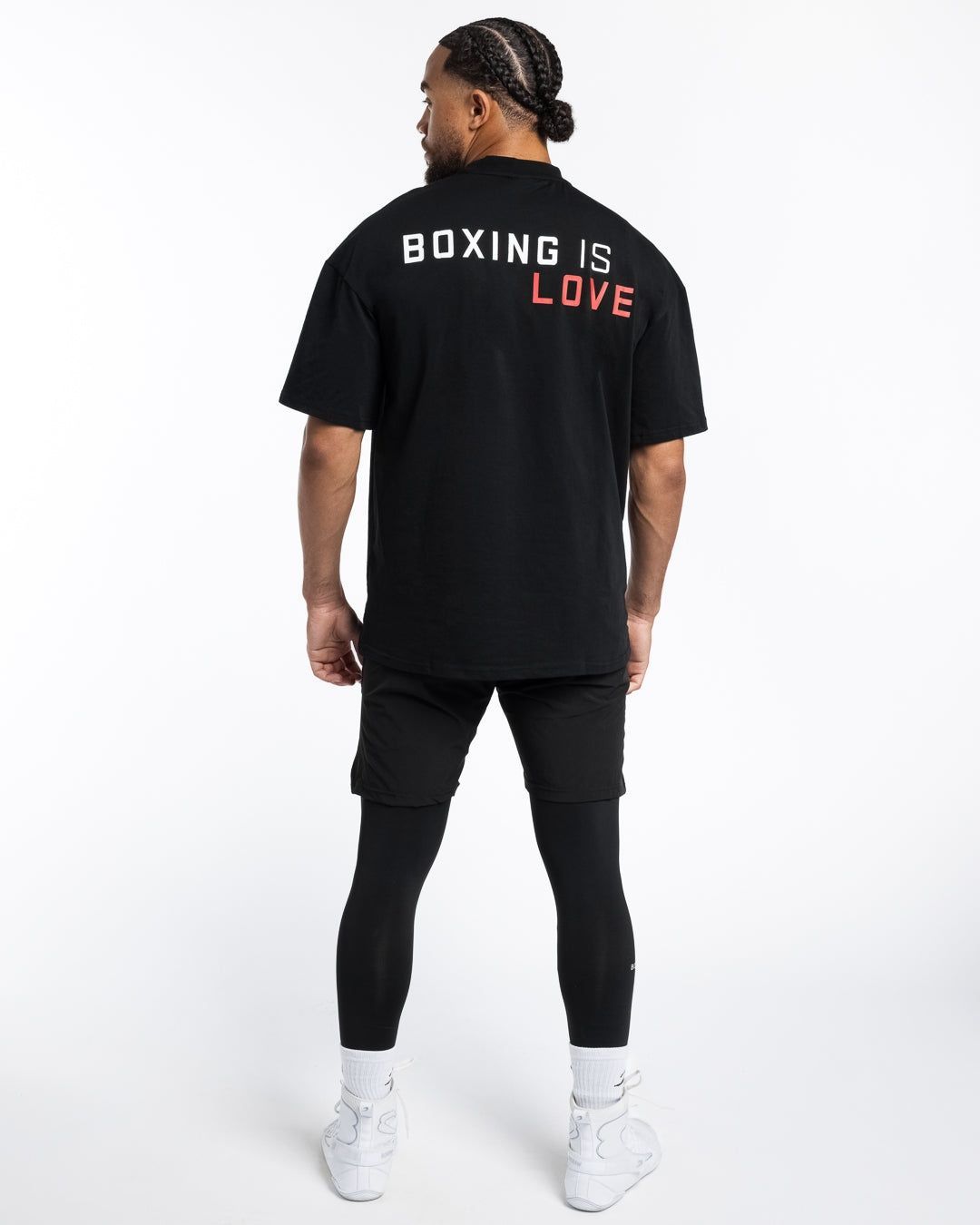 Футболка Boxing is Love Oversized Чорна, S
