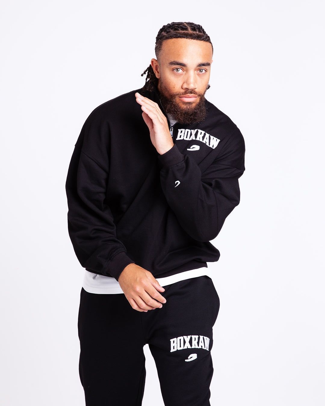 Світшот East Street 1/4 Zip Чорний, S