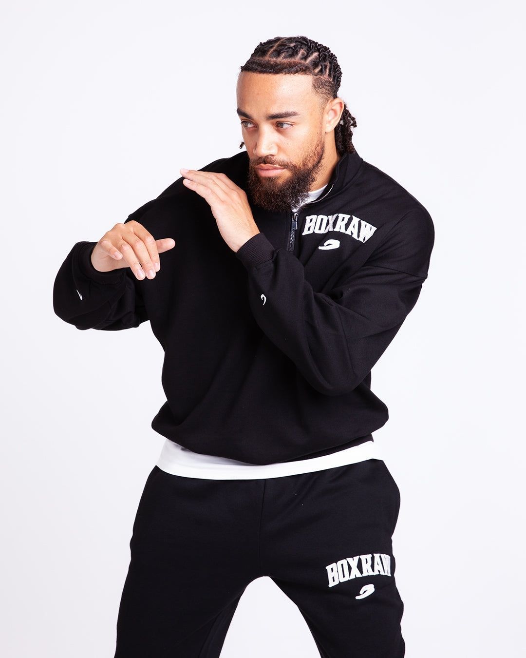 Світшот East Street 1/4 Zip Чорний, S