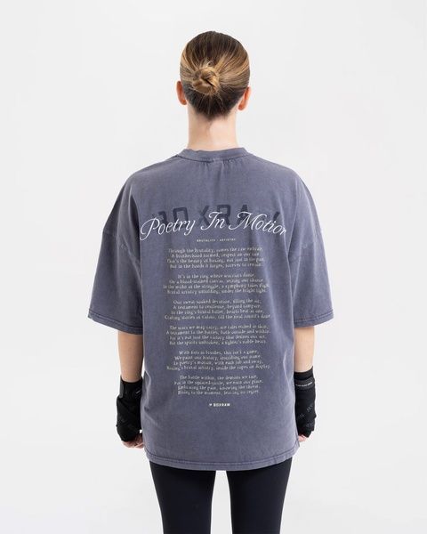 Футболка Poetry In Motion Oversized Темно-синя, S