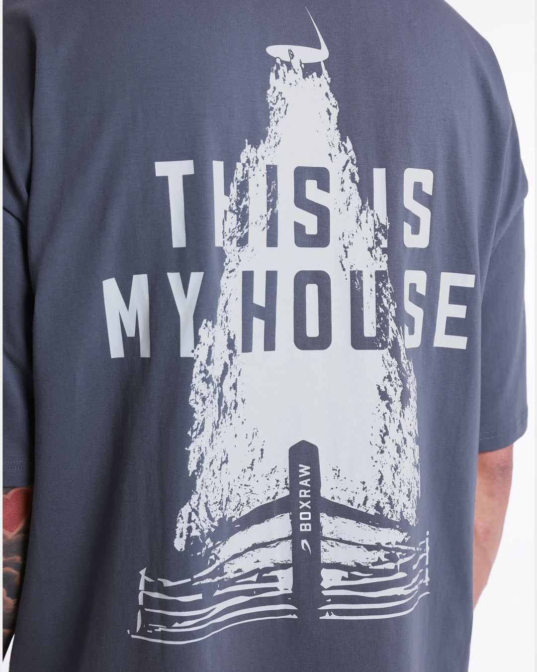 Футболка This Is My House Oversized Темно-сіра, XS
