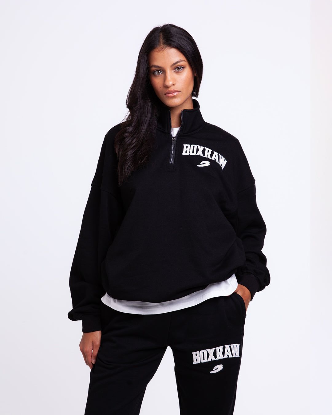 Світшот East Street 1/4 Zip Чорний, XS