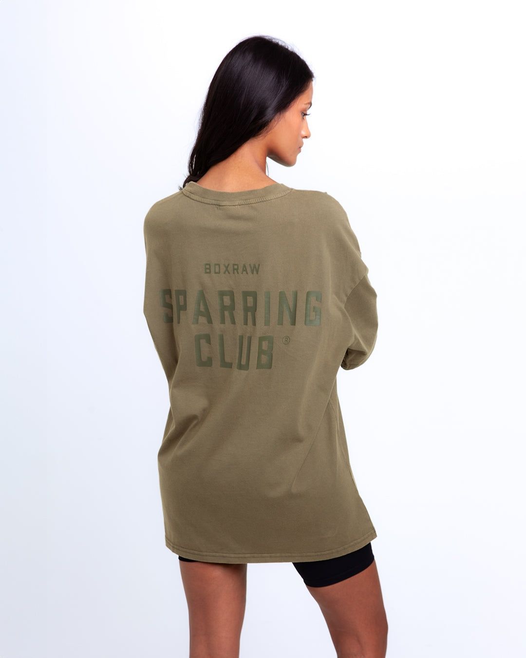 Футболка Sparring Club Oversized - Оливкова, XS