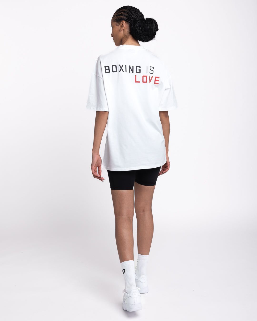 Футболка Boxing is Love Oversized Біла, L