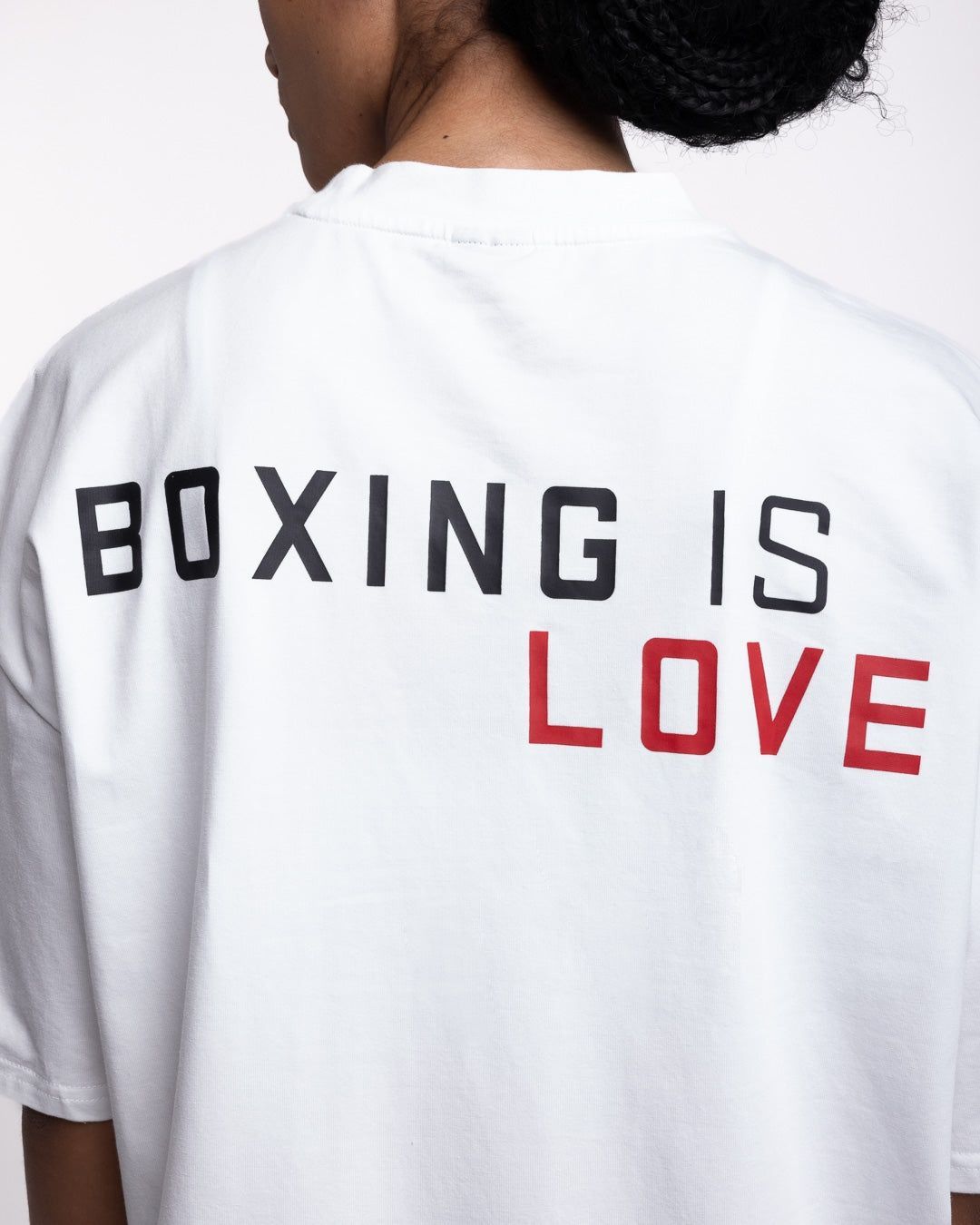 Футболка Boxing is Love Oversized Біла, L