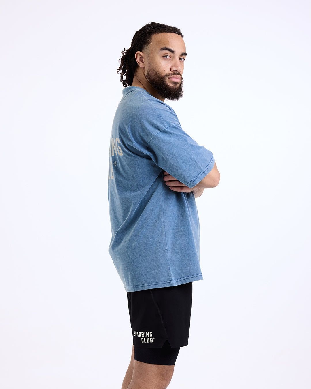 Футболка Sparring Club Oversized - Блакитна, XS