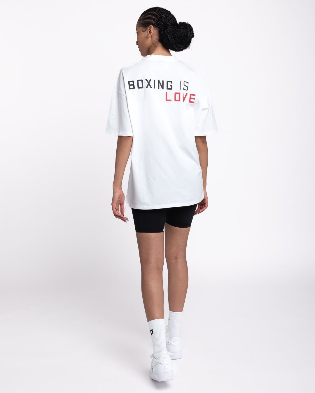 Футболка Boxing is Love Oversized Біла, L