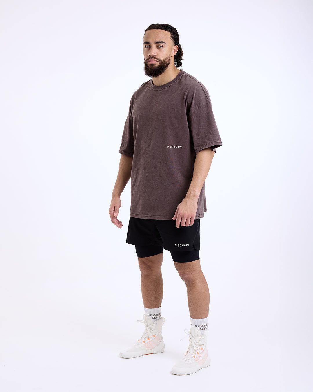 Футболка Sparring Club Oversized Коричнева, XS