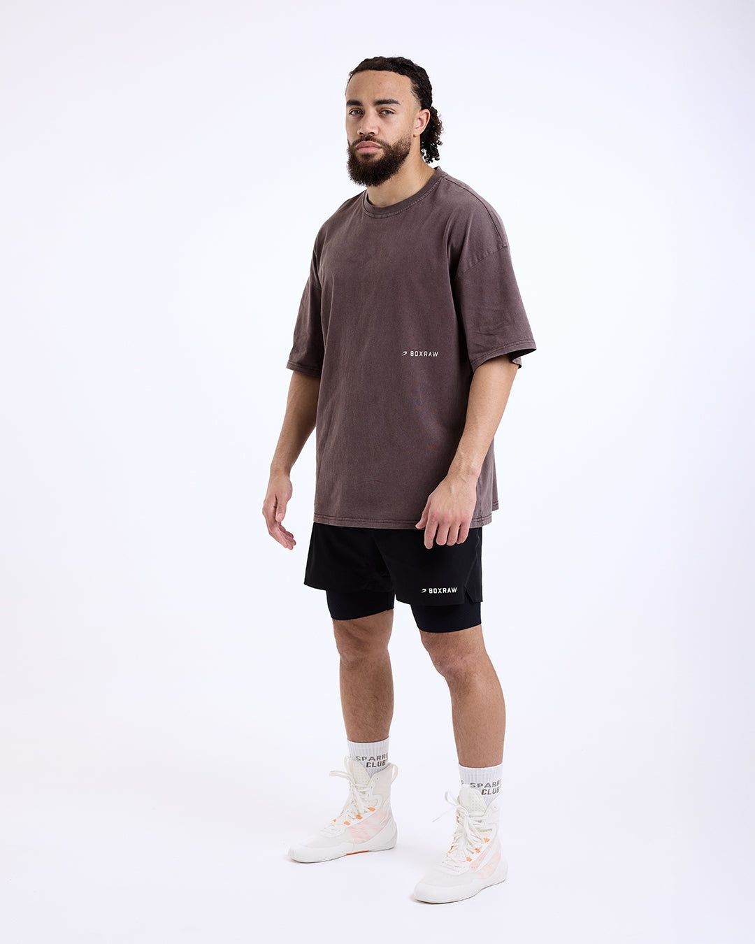 Футболка Sparring Club Oversized Коричнева, XS
