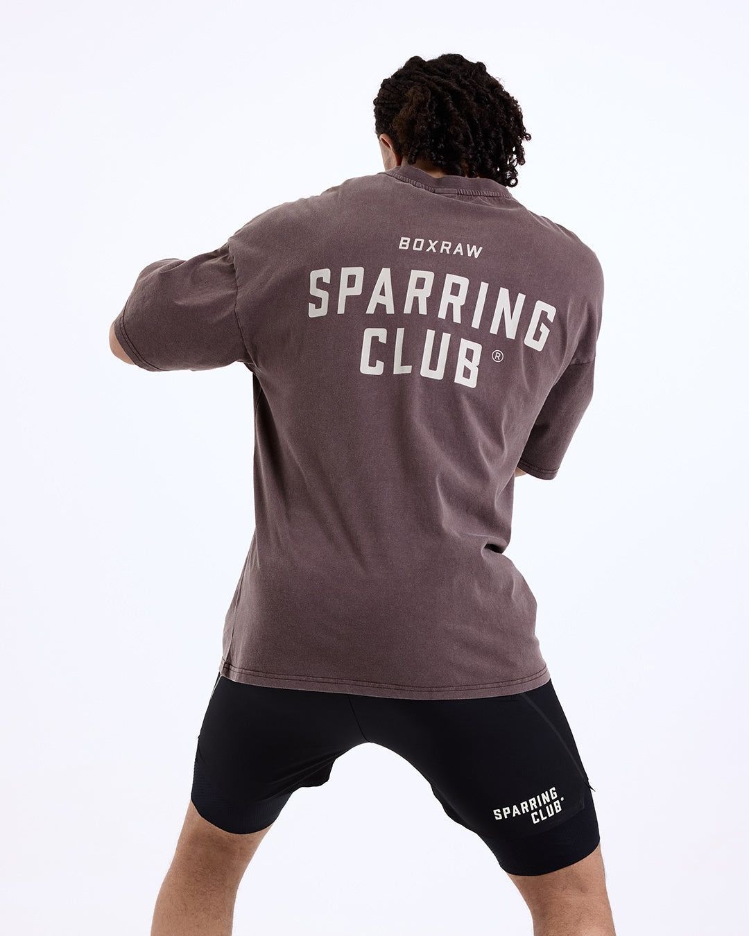 Футболка Sparring Club Oversized Коричнева, XS