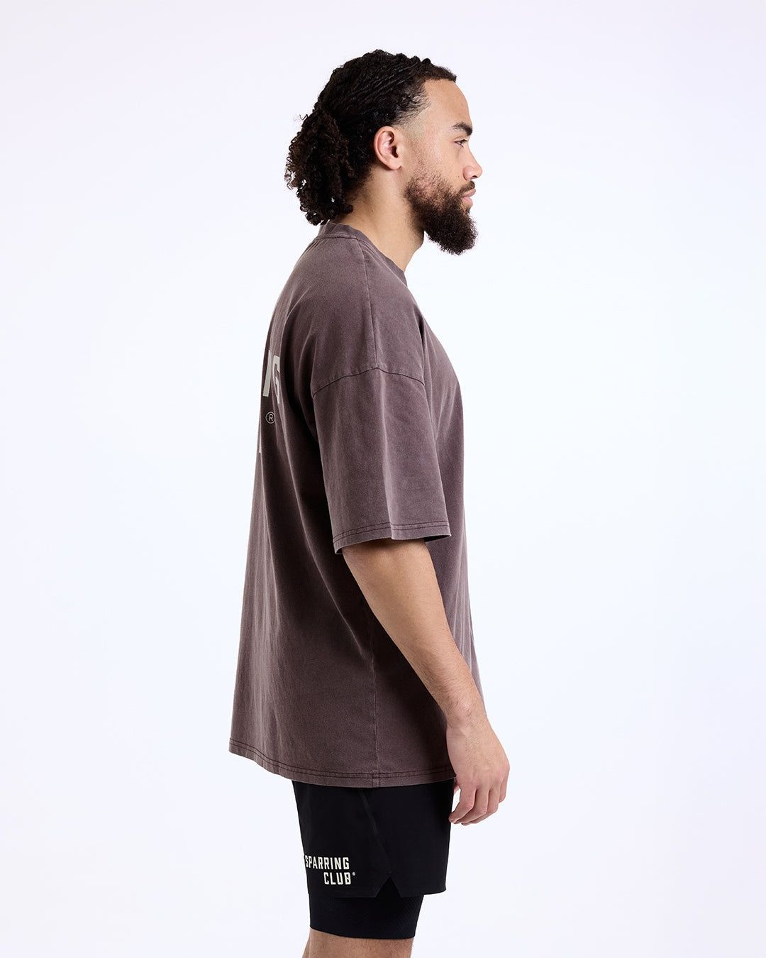 Футболка Sparring Club Oversized Коричнева, XS